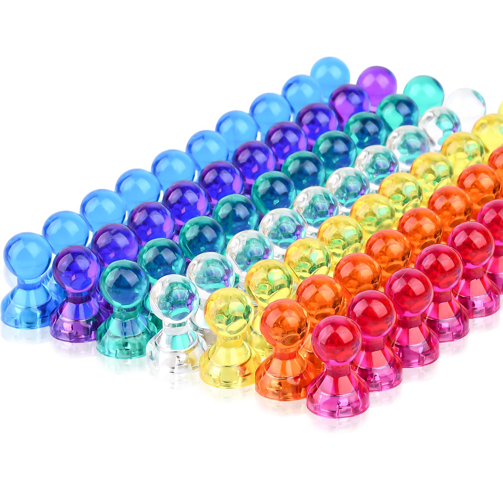 84 個入り 強力マグネットピン 7色の冷蔵庫マグネット 磁石押しピン かわいい磁石 地図 ホワイトボード..