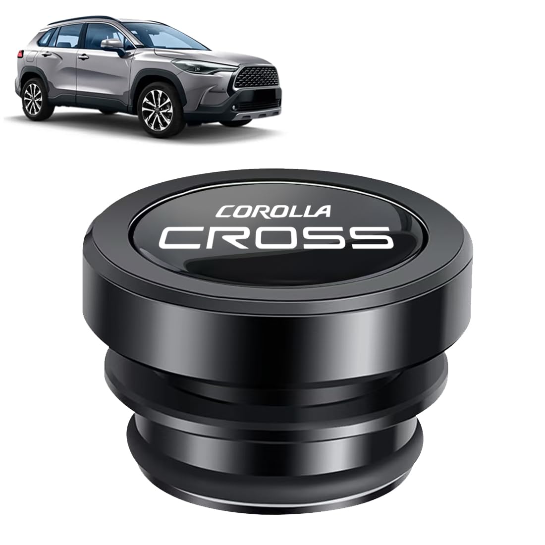 LUTU 新型カローラクロス 全シリーズ対応 シガーソケット キャップ 車用ライタープラグカバー 厚重感 高光沢仕上げ 雰囲気変わり 防塵 防水 滴胶加工 ワンタッチ設計 高耐久性 防塵 防触電設計 贅沢感 簡単取り付け 防衝撃シリコンリング付き 一個入り