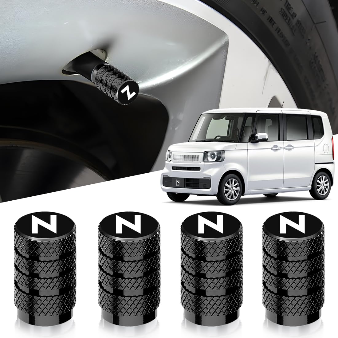 LUTU バルブキャップ N-BOX全シリーズ N系全シリーズ JF1 JF2 JF3 JF4 JF5 JF6アルミニウ材質 タイヤバ..