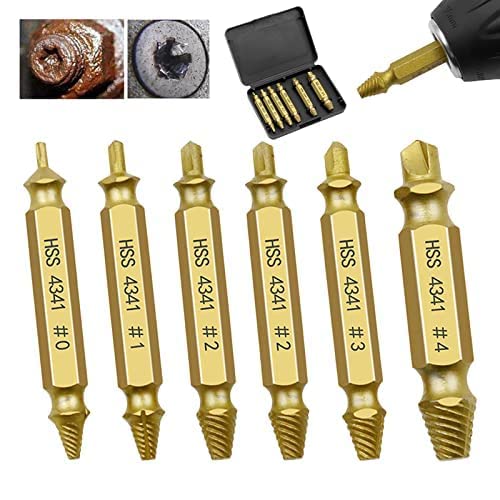 ドリルビットセット 6本セット ネジ取リビット なめたネジ外し エキストラクター ネジ外し 折れたボル..