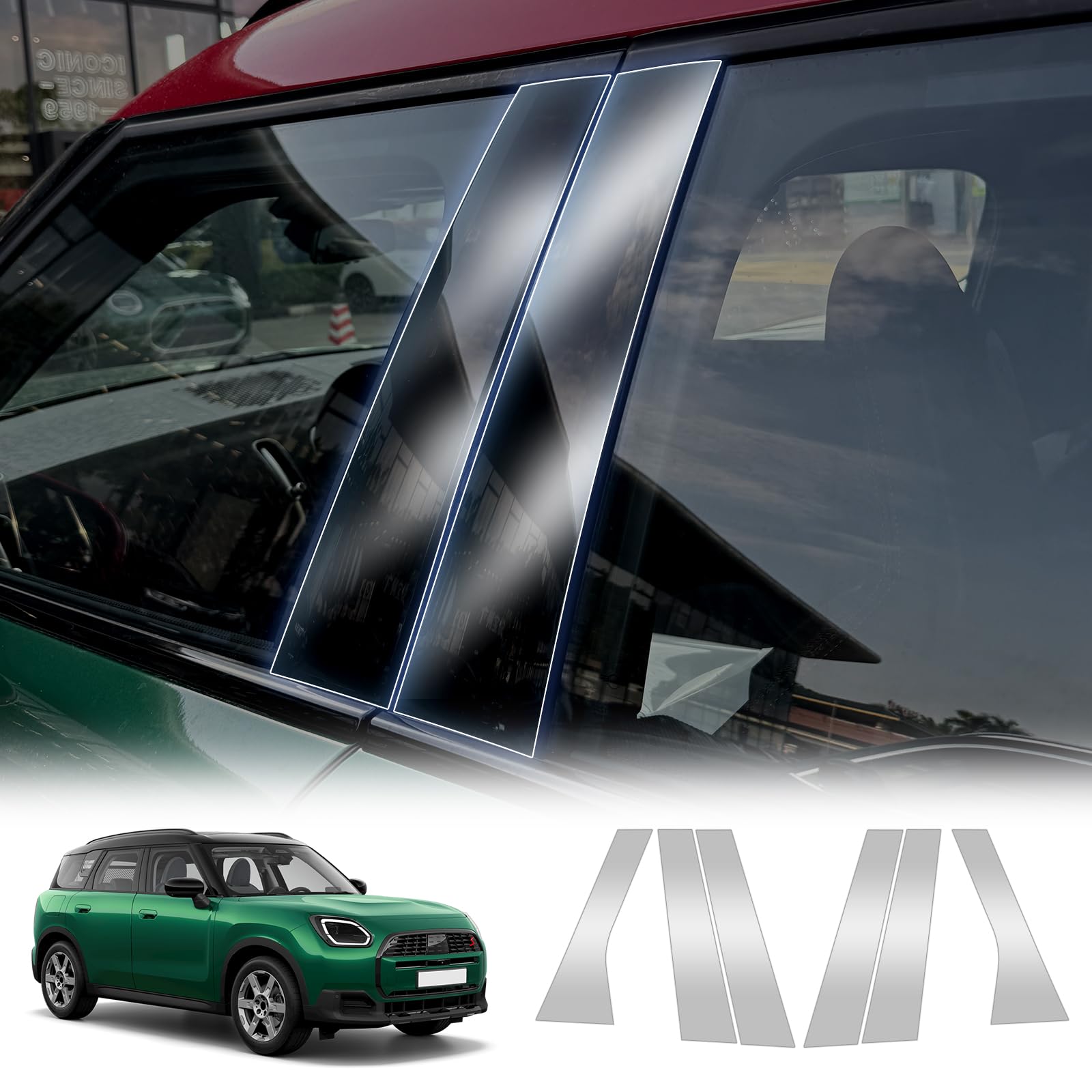 樂天商城 - KUNGKIC 新型 ミニクーパー カントリーマン U25 COUNTRYMAN 2025 2024 2023 専用 TPU Bピラー 保護 フィルム キズ 汚れ防止 外装 アクセサリー