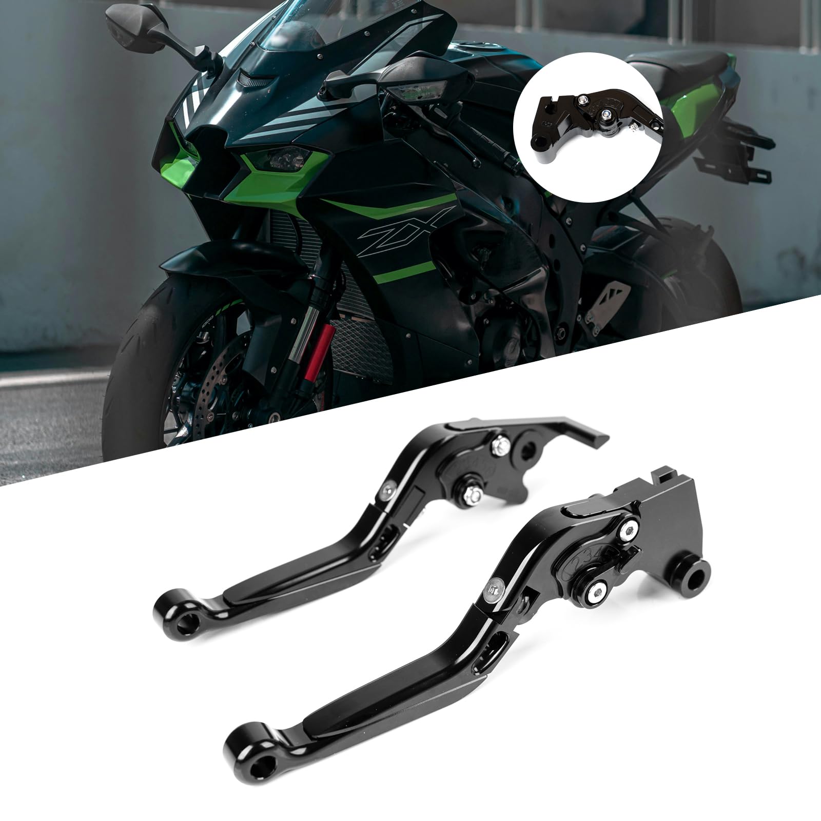 Vancroser クラッチレバー ブレーキレバー セット ブレーキ付き パーキングブレーキレバーセット バイ..