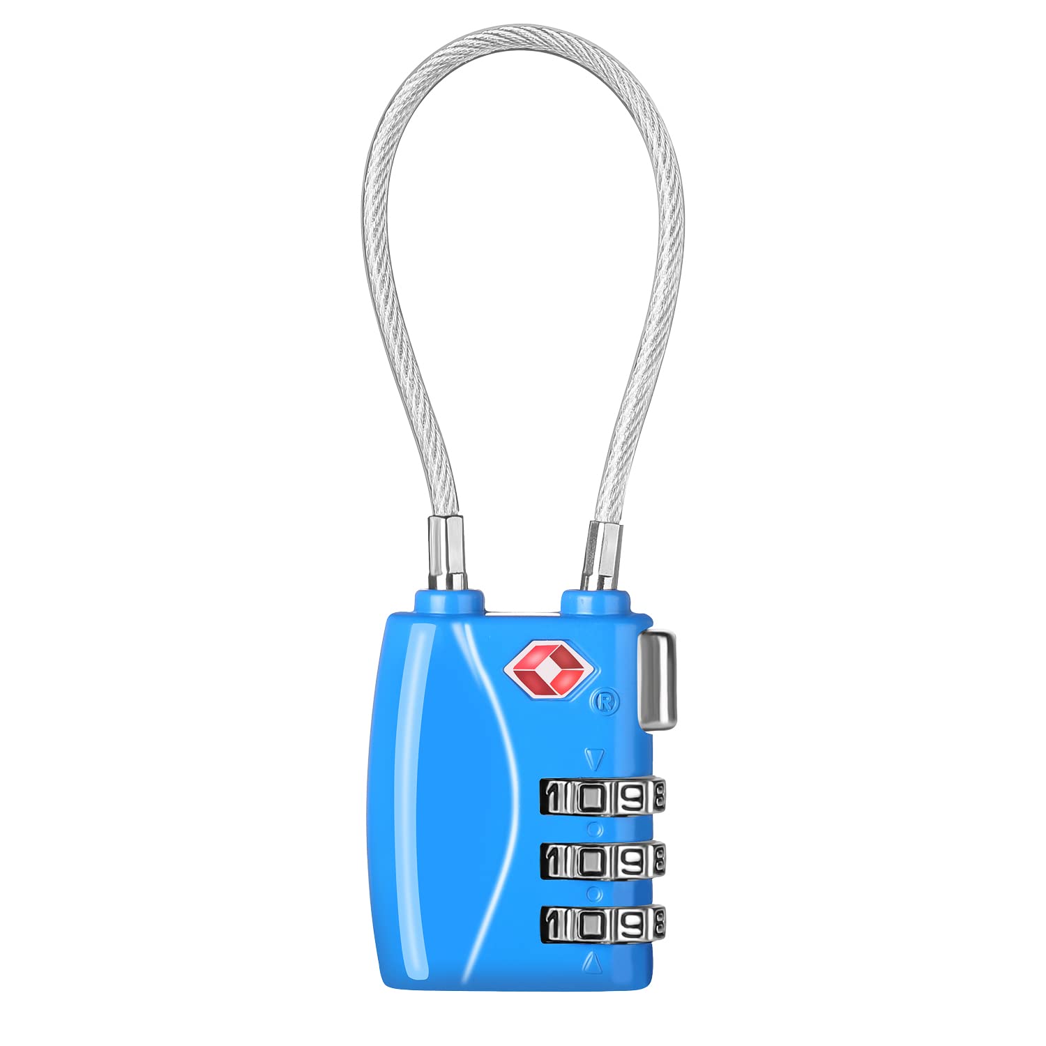 ZHEGE 南京錠 ダイヤル 3桁 旅行 ダイヤル式 ワイヤーロック 暗証番号 荷物、スーツケース、バックパック用