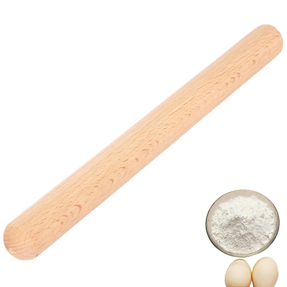 ESJNNK めん棒 天然木 麺棒 29cm ブナ パイプ式 お菓子作り キッチン 調理用品 製菓道具 パスタ パイ ..