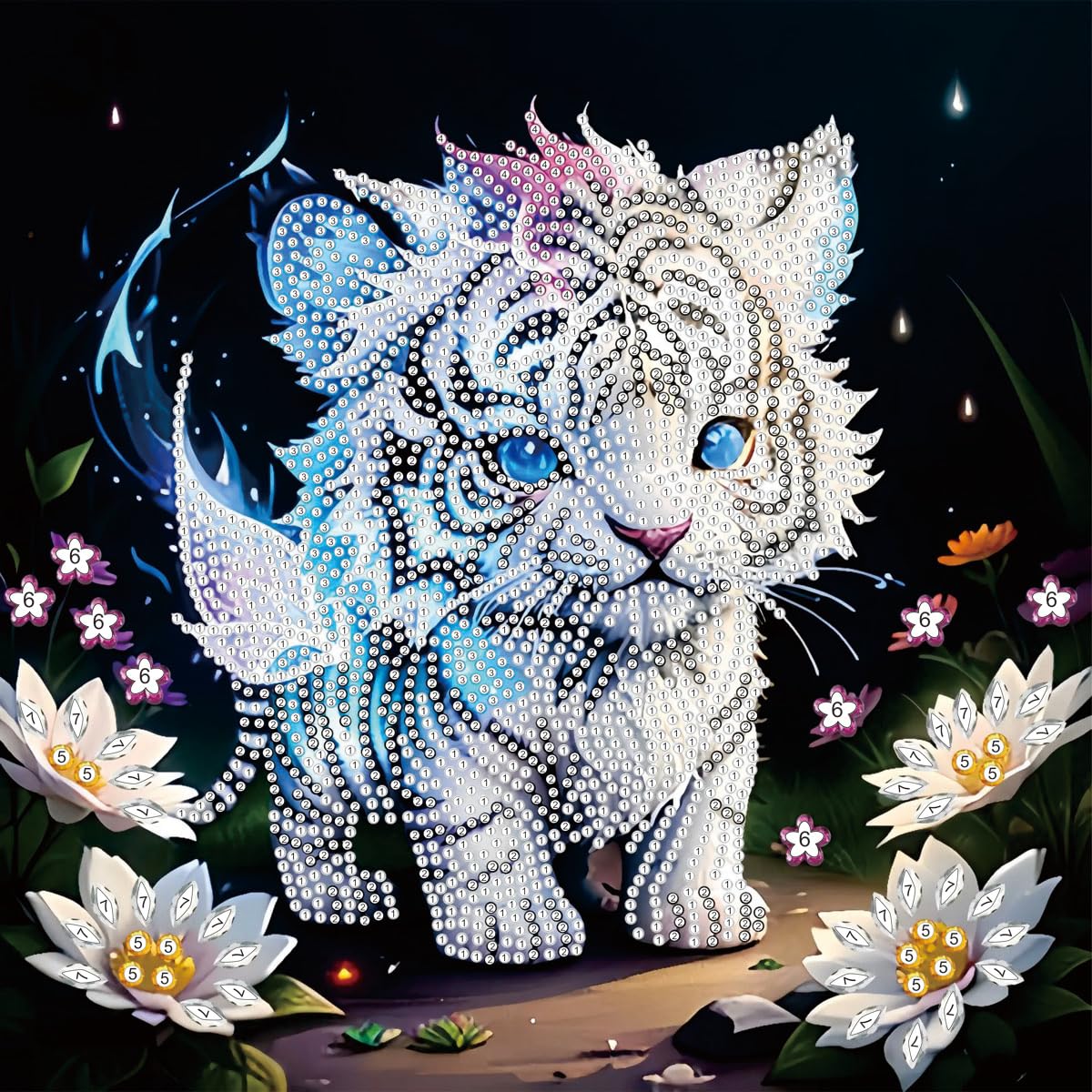 樂天商城 - LEADINTOP ダイヤモンドアート 光る虎 不規則ビーズ 30X30cm ビーズアート キット モザイクアート 人気 初心者 大人 子供 DIY 手作り 手芸キット プレゼント 芸術品 装飾