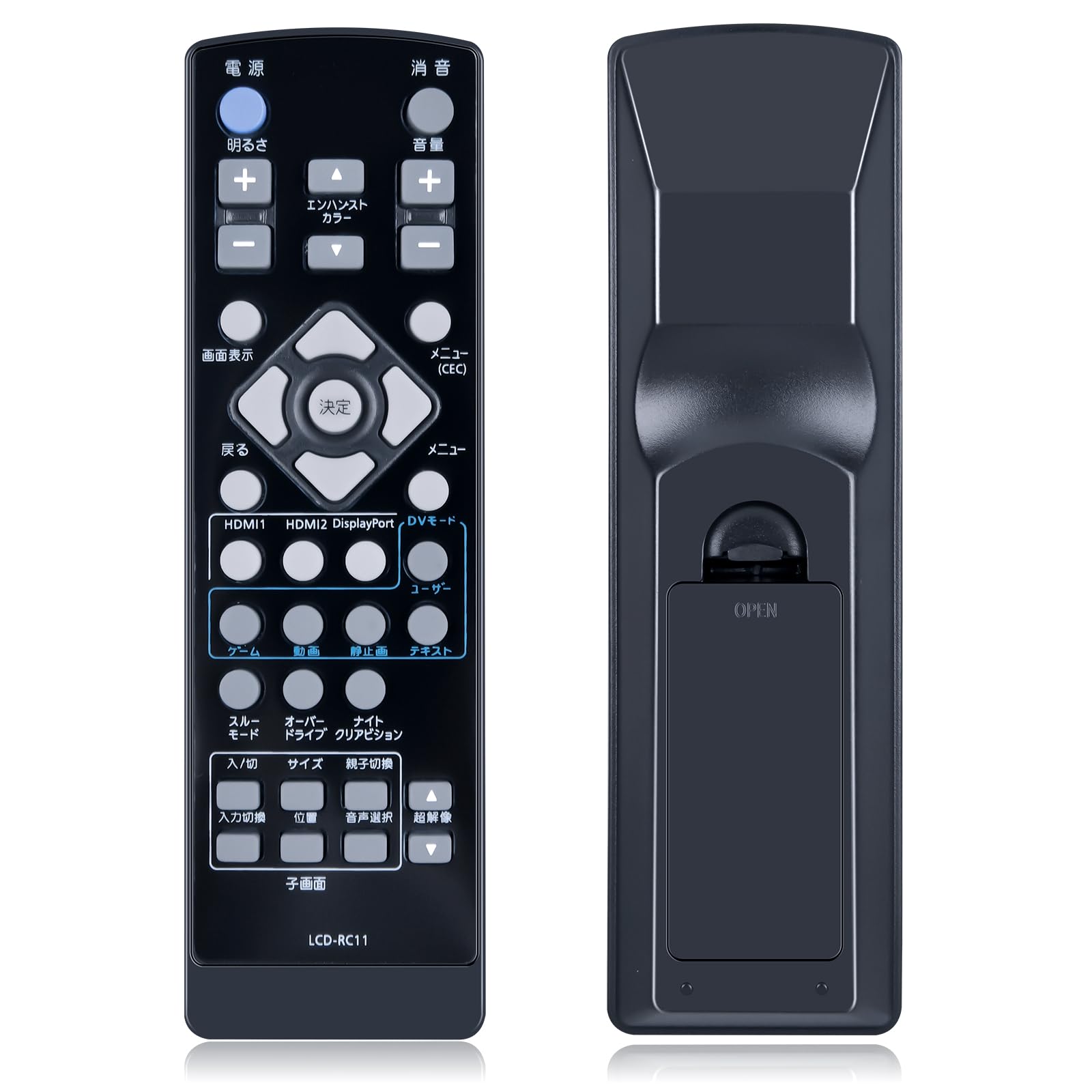 LCD-RC11 テレビリモコン for I-O DATA アイ・オー・データ リモコン ゲーミングモニター GigaCrysta 交換用リモコン