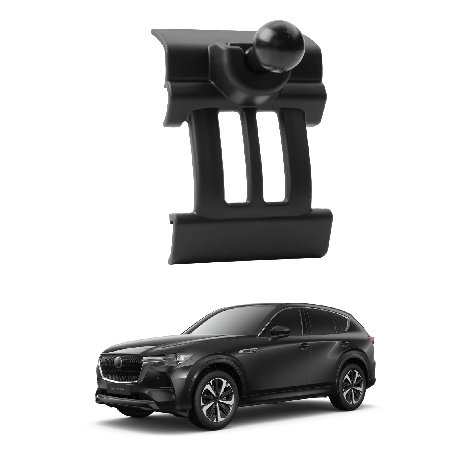 LUWU 新型マツダCX-60/CX-80専用 2.0版上向きマウント単品【お好きな携帯ホルダーと自由に組み合わせ】17mm直径ボールジョイント付き スマホホルダー用ベース 車載スマホホルダー用土台 CX-60/CX-80アクセサリー カスタムパーツ