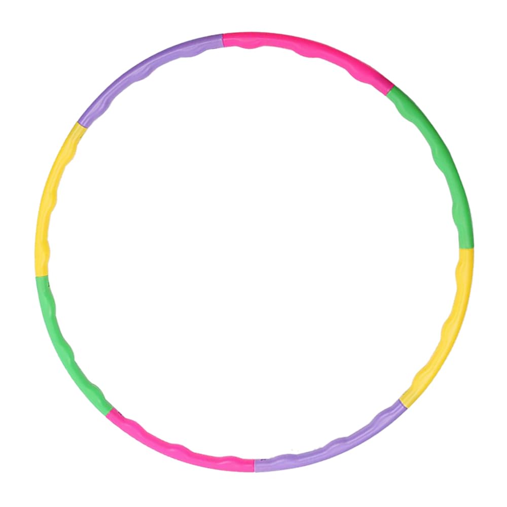 ESJNNK フラフープ 子供用 63cm サイズ調整可能 組み立て式 フラフープ 体操用品 シェイプアップ ダイエット ペットトレーニング ボディビルディング エアロビクス