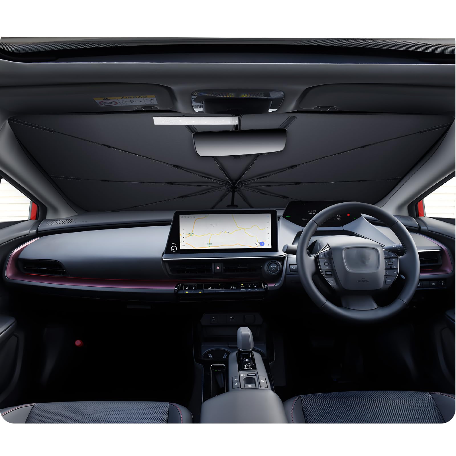 LUWU プリウス60系傘型サンシェード 【まるで傘をさす感覚で開閉できる】 プリウス アクセサリー カス..