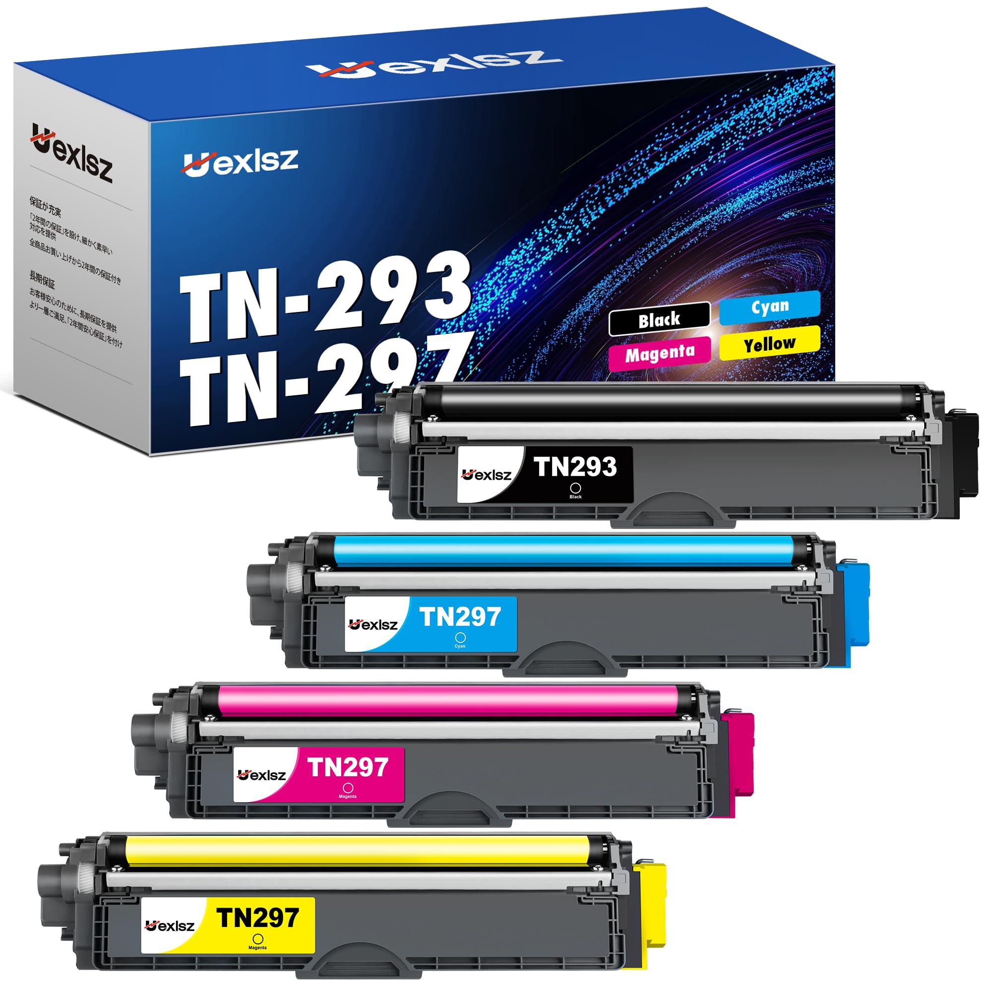 TN-293 TN-297 �ߴ��ȥʡ������ȥ�å� 4�����å� �֥饶��(Brother)�� TN-293/297 �ȥʡ� �����̥����� �������: TN297...