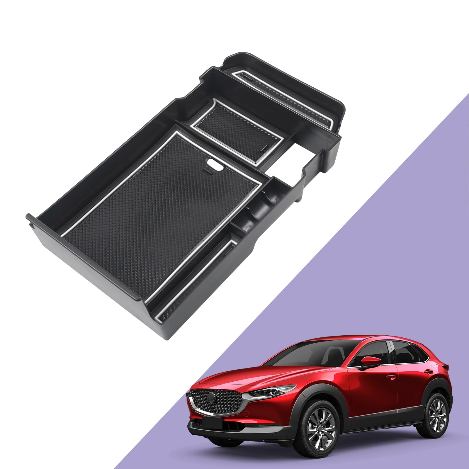 LUWU マツダ CX-30 専用 MAZDA CX-30 新型 収納ボックス 車 内蔵型コンソールボックス コンソールトレ..