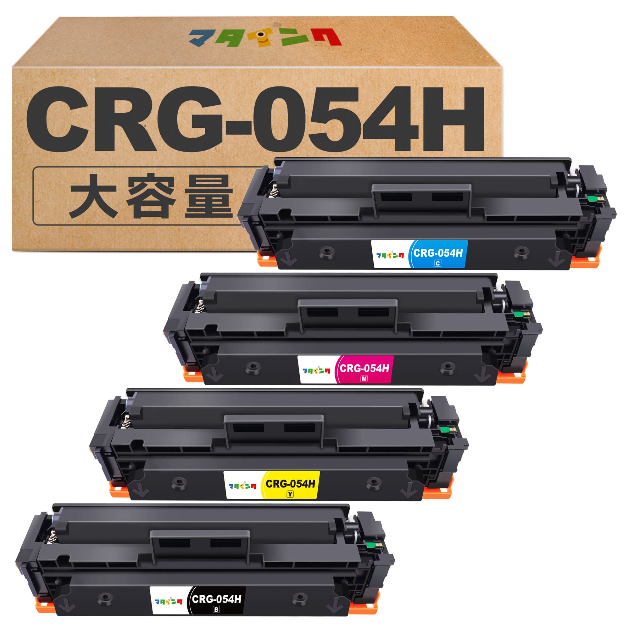 樂天商城 - マタインク CRG-054H CRG054H 互換トナー キヤノン用 054H 4色セット 対応機種：MF644Cdw MF642Cdw LBP622C LBP621C トナーカートリッジ 純正と併用可能 印刷枚数ブラックは約3200枚、カラーは約2500