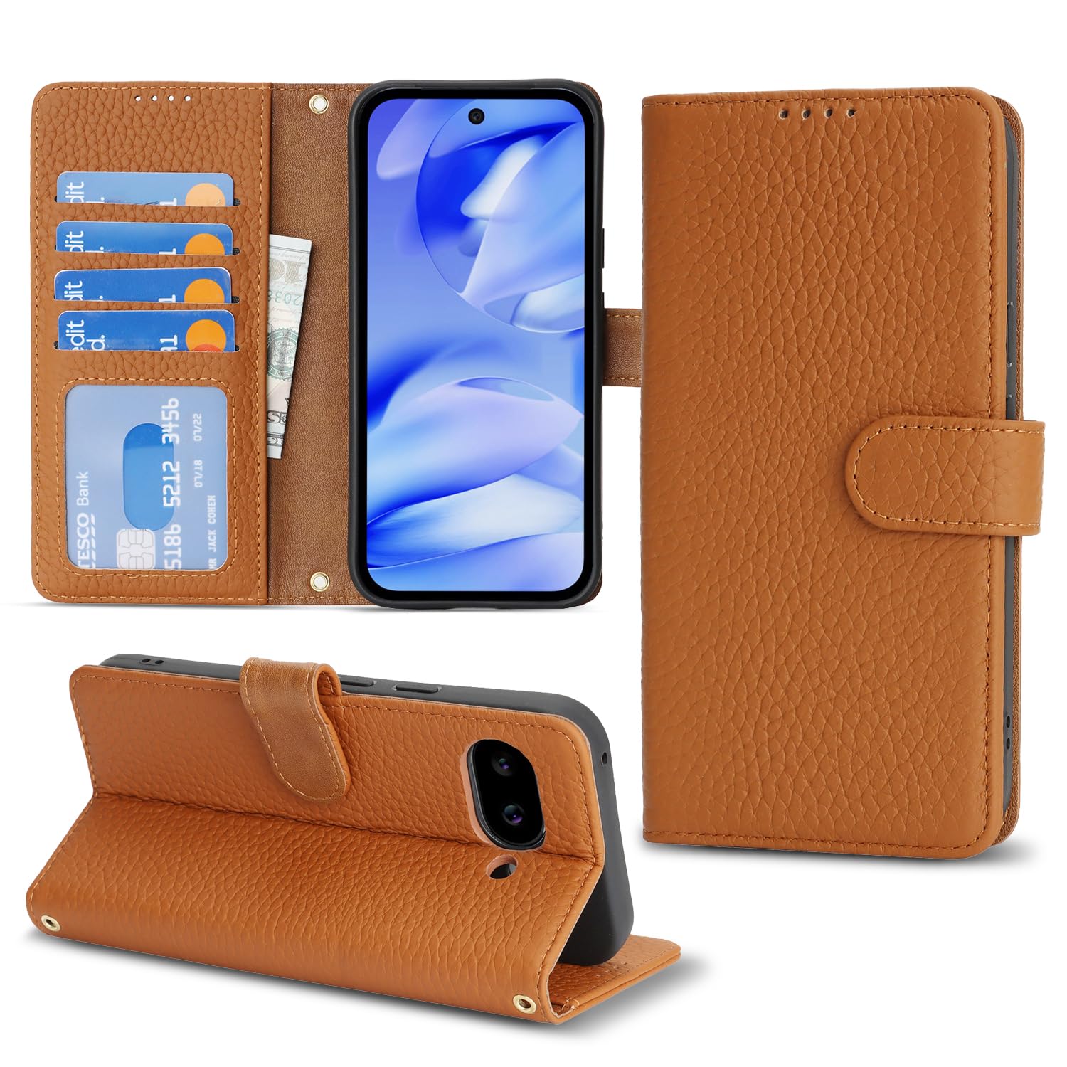 樂天商城 - DEYHU 対応 Google Pixel 9a ケース 手帳型 グーグルピクセル9a ケース 本革 カード収納 スタンド機能 ピクセル9a ケース 大容量 財布型 耐衝撃 pixel 9a スマホケース レザー アースイエロー