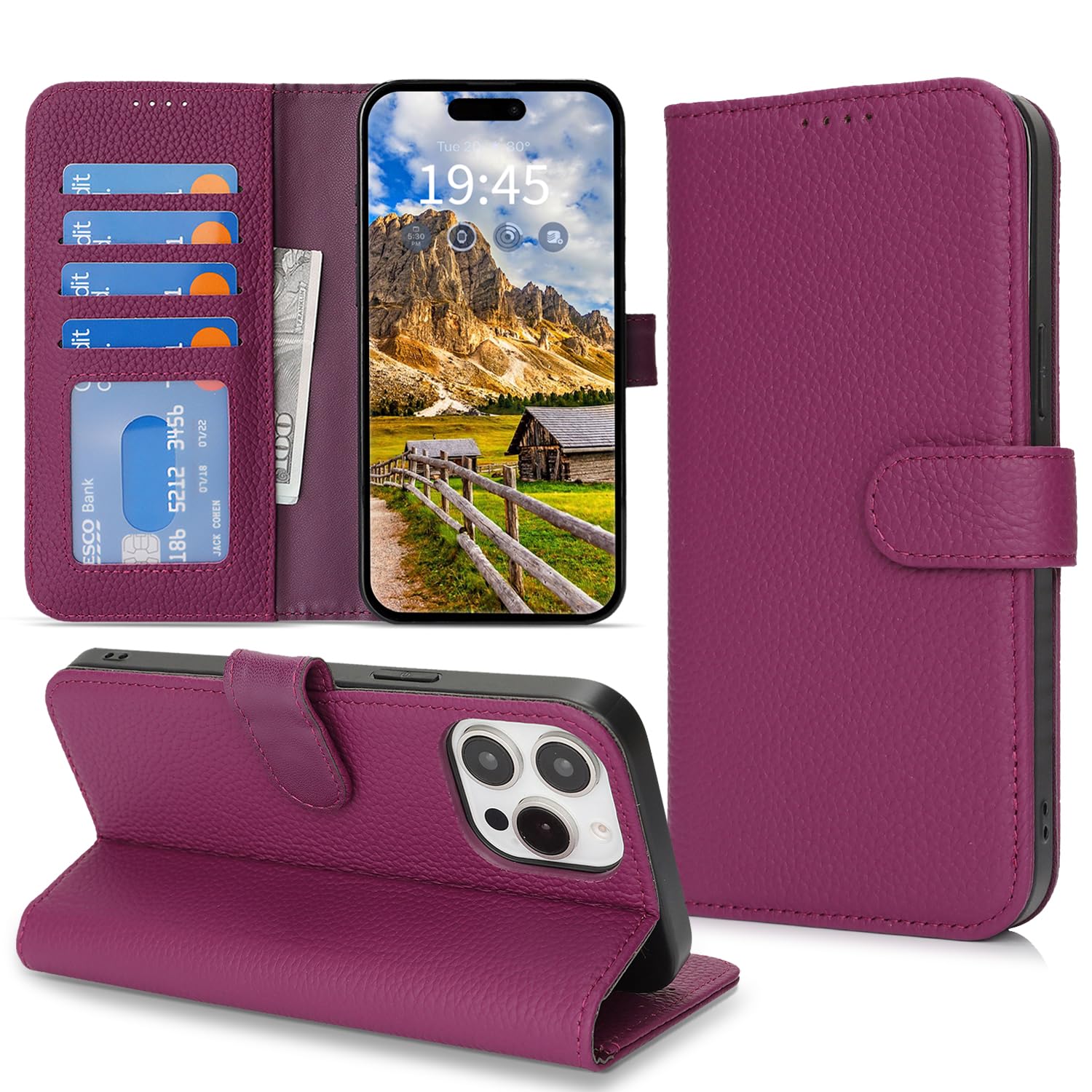 樂天商城 - DEYHU 対応 iPhone 15 Pro Max ケース 手帳型 カード収納 スタンド機能 アイフォン15プロマックス ケース 本革 大容量 耐衝撃 iPhone15ProMax ケース 手帳型 iPhone 15 Pro Max レザー カバー ロー