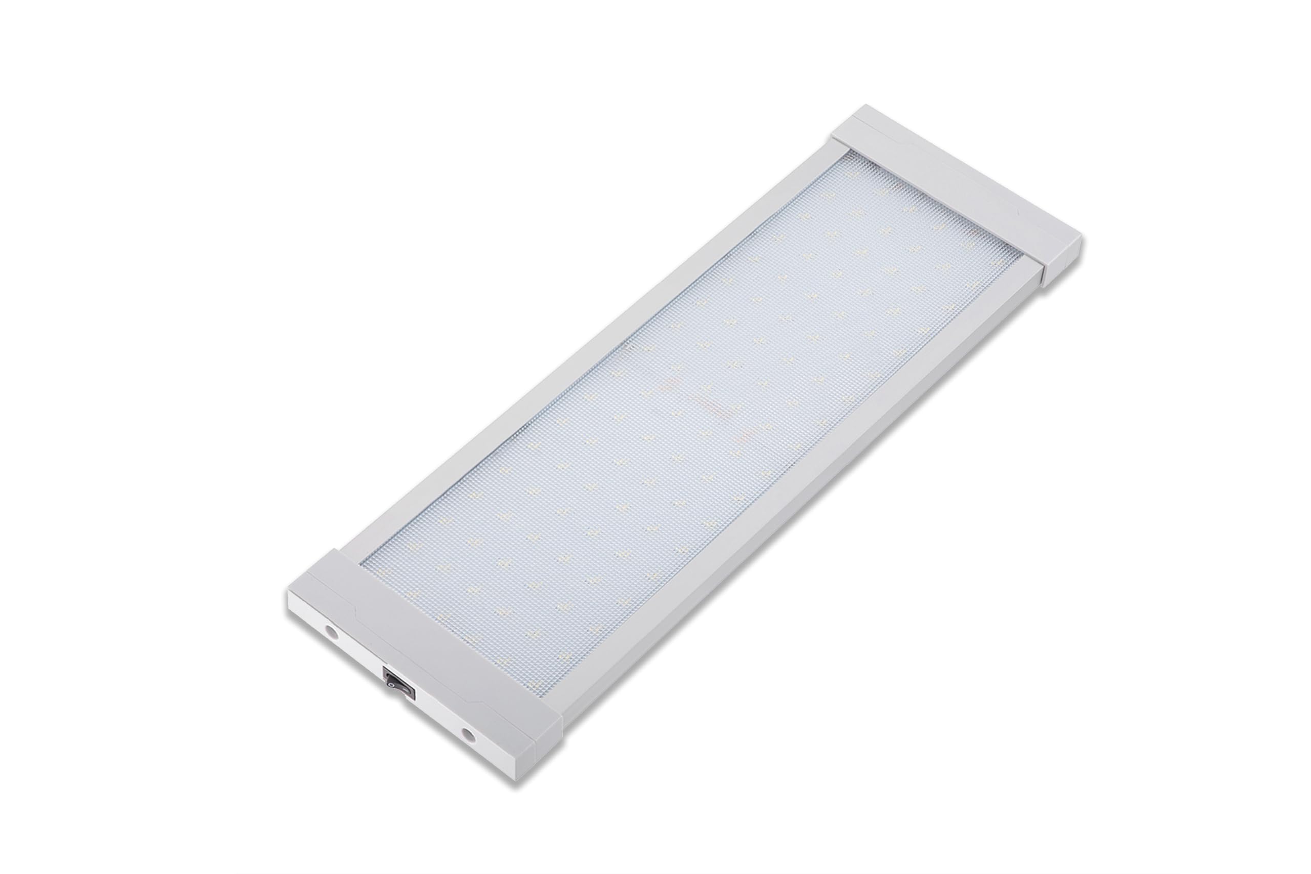 Rakuten - LED車内灯 ルームランプ 長460mm 幅150mm 2160ルーメン 白光 広角ビーム 高出力 低電流 12V/24V兼用 ハイエース 軽バン トラック トレーナー 船 キャビン キャンピングカー に適用 ON/OFF スイッチ付き Raycharm
