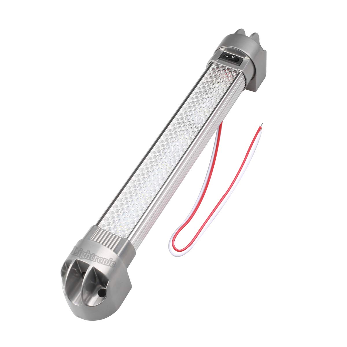 LEDルームライト 車内・室内照明 貨物灯 6000K白光 33CM 6W 600ルーメン ON/OFF スイッチ付き 180°角度調整可 ハイエース 軽バン トラック キャンピングカー 船舶のインテリアに 12V/24V兼用 (1本)