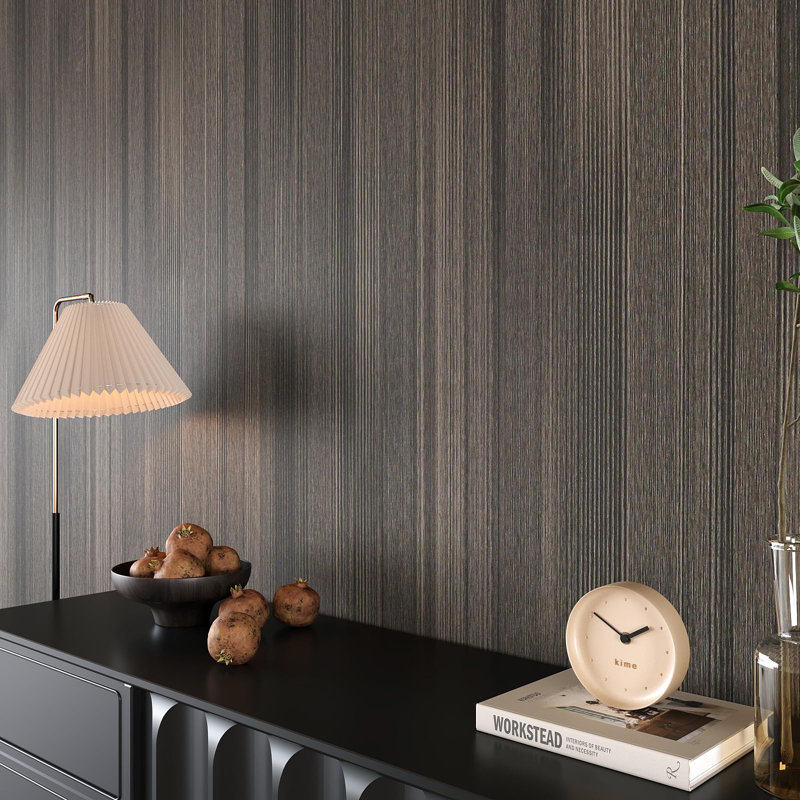 VEELIKE 壁紙シール のりつき はがせる 木目調 40cmx3m 厚め 本物みたい リメイクシート 木目 ダークブラウン 壁補修 リメイク シート リフォーム ウォール ステッカー 防水 防汚 耐摩擦 おしゃれ 北欧 ふすま紙 キッチン 食器棚シート