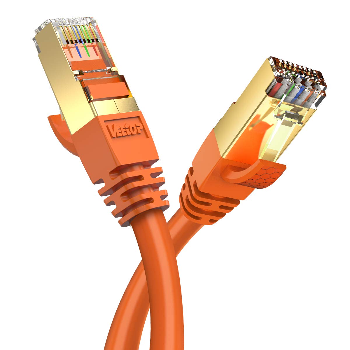 3m CAT8 LANケーブル Veetop カテゴリ-8 超高速 最大40GBASE-T対応 2000MHz 26AWG SFTP 二重シールド イーサネットケーブル ADSL回線 光回線ケーブル TV回線 ルーター WiFiケーブル モデム PS5 X