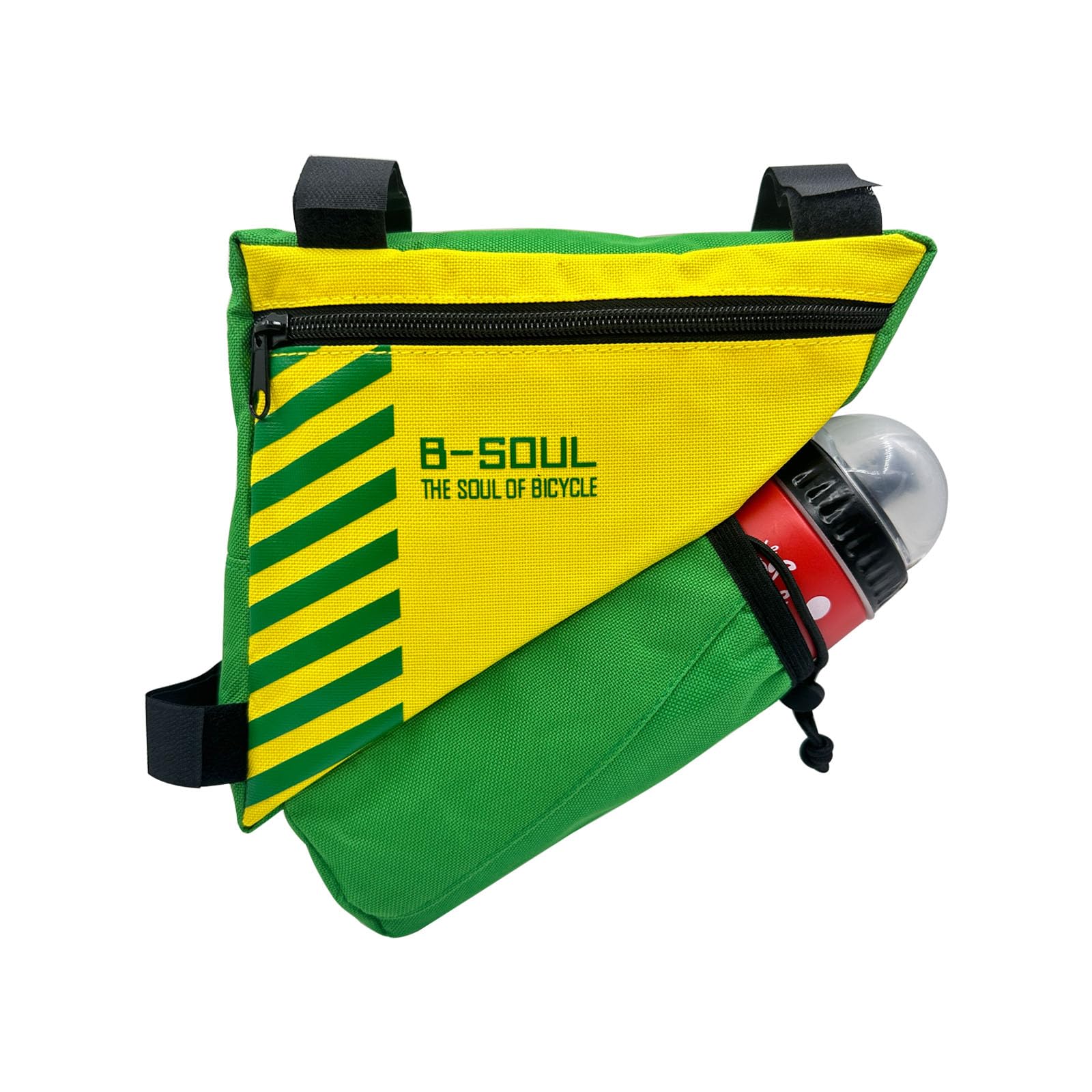 UPANBIKE バイクトライアングルフレームバッグ 1.5L ポリエステル フロントチューブバッグ サドルバッグ ウォーターボトルホルダー付き(水ボトルは含まれていません)