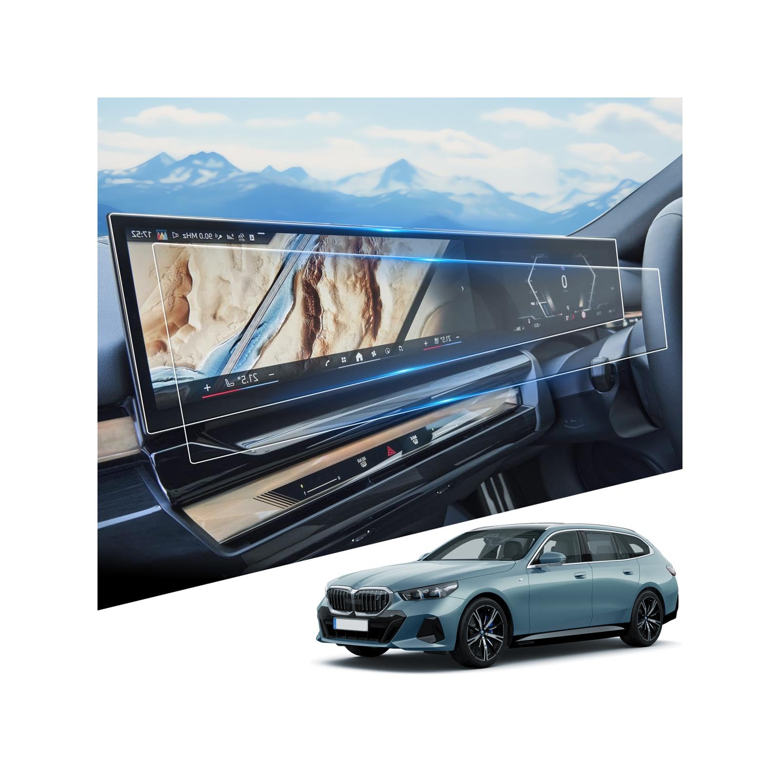 WEIPIN ��2������� �ʥ� �ݸ�ե���� BMW i5 �ʥ� + �᡼���� �ե���� ĶƩ�� ȿ���ɻ� �ⴶ�٥��å� 5���꡼�� 14.9����� + 12...