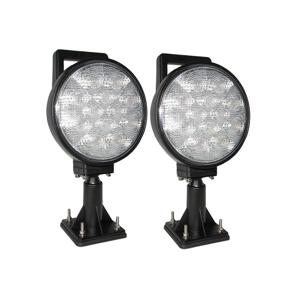 スイッチ付き作業灯 丸形 36W 3600ルーメン 6000K ワークライト 直径156mm 投光器 応急照明 取っ手＆36..