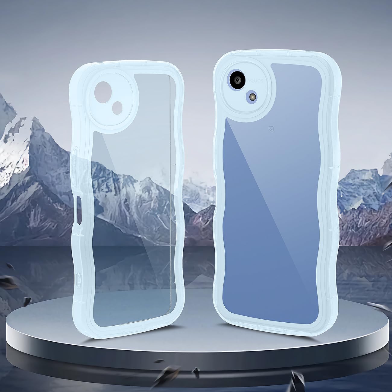 AQUOS wish5 ケース クリアブルー ...の紹介画像3