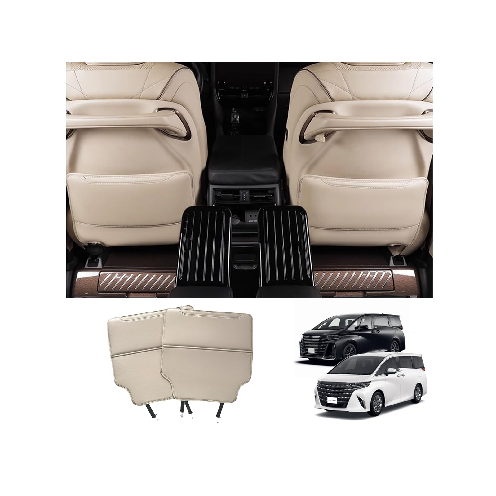 WEIPIN 2025 トヨタ 新型 アルファード 40系 ヴェルファイア キックガード 後部座席 シートカバー 収納..