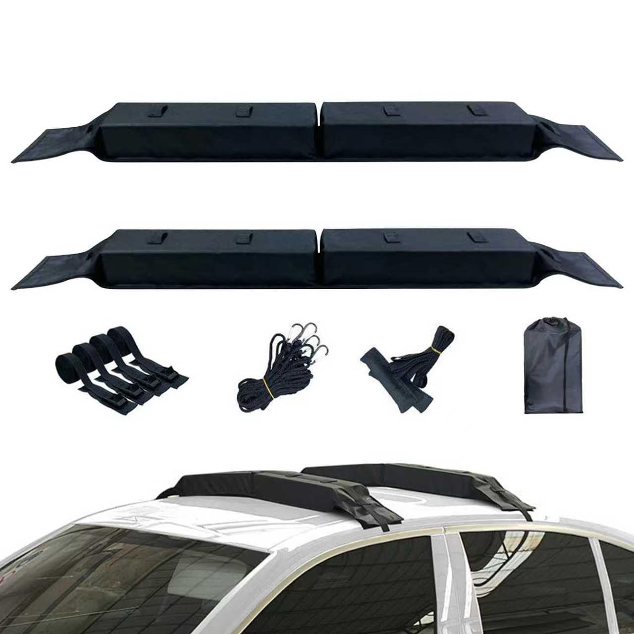 SAGVE（サゲビル） 車用ルーフトップソフトキャリア ルーフラック レール不要 サーフボードキャリア ル..