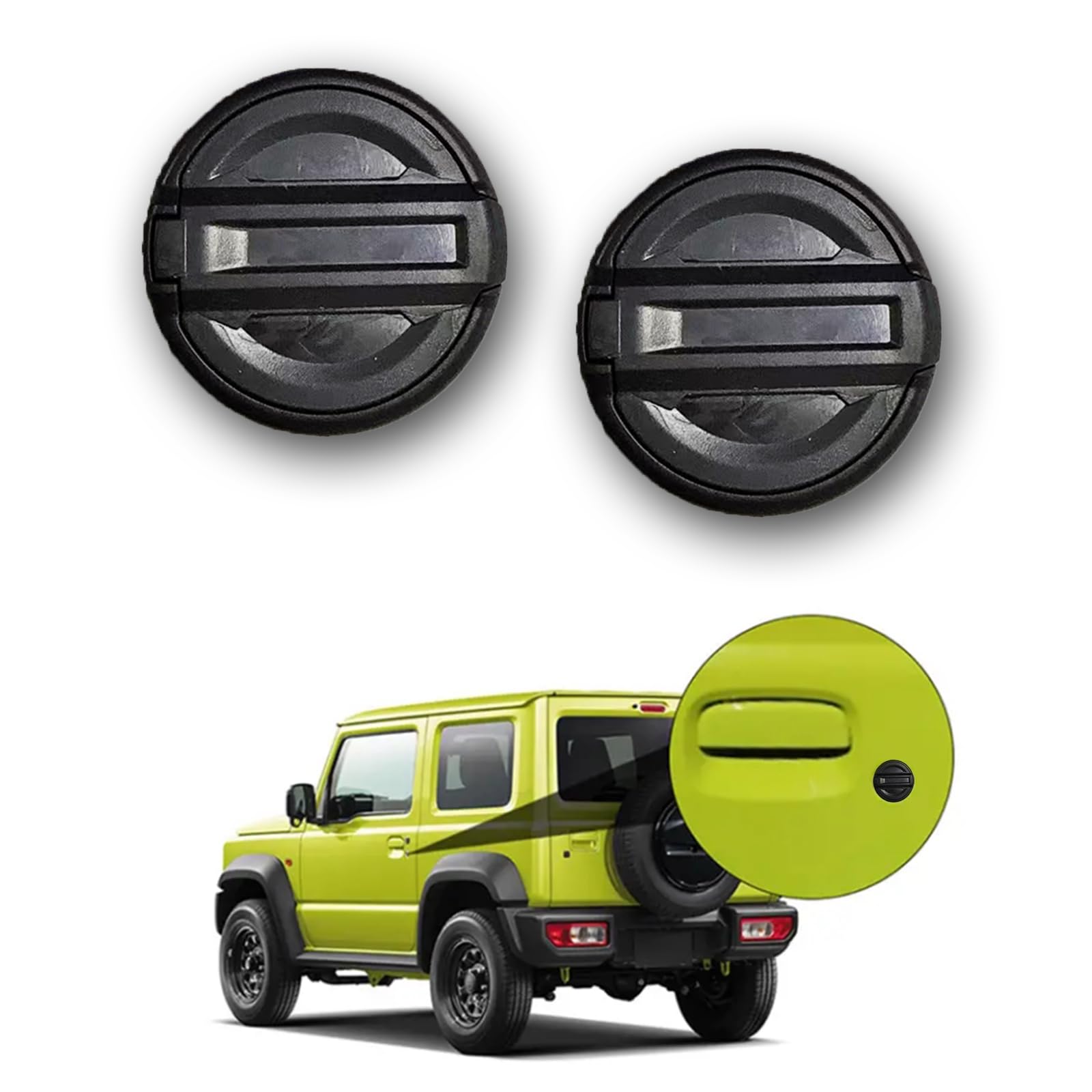MOREFULLS Jimny 専用アクセサリー キーホールカバー 防水防塵保護 泥詰まり防止 ブラック ジムニーJB6..