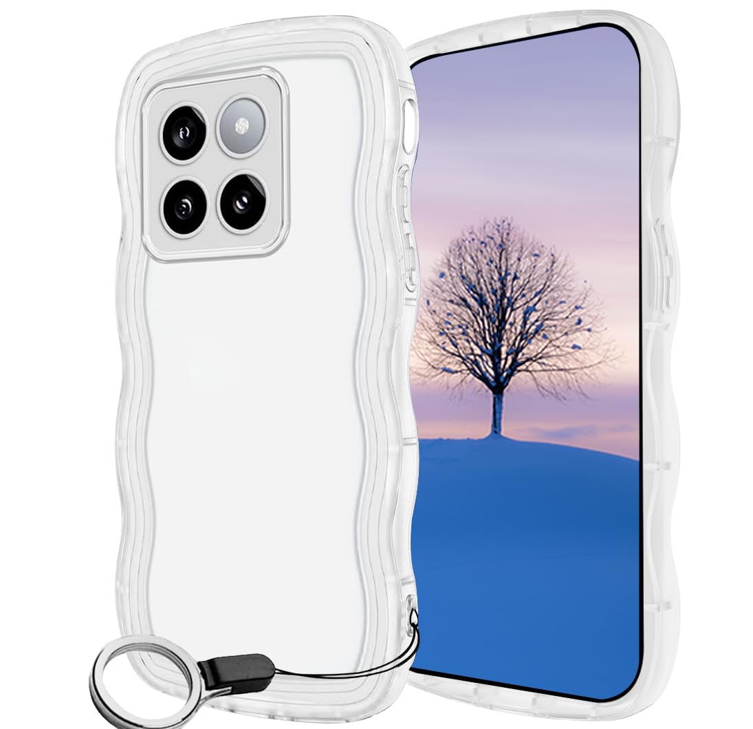 樂天商城 - Xiaomi 13T/13T Pro ケース クリア ウェーブ TPU波状のバンパー 透明 スマホケース かわいい うねうね シャオミ 13T/13T Pro ウェーブ デザイン 可愛い 韓国 女性用 薄型 人気 おしゃれ 耐衝撃 ストラップホール付き(ク