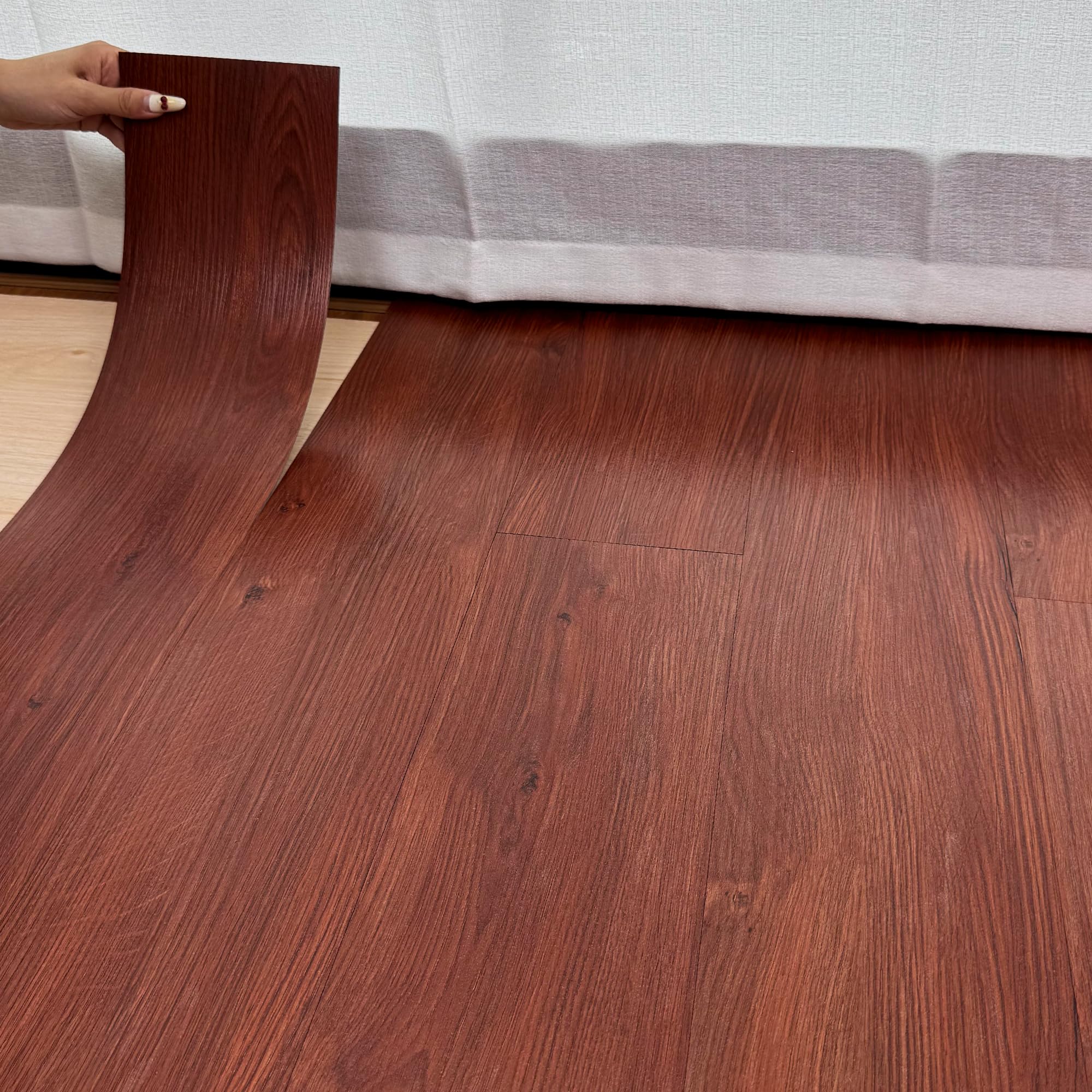 フロアタイル 約6畳/12畳 72枚入り フローリング マット 置くだけ 木目 クッション フロア マット 床 リメイク シート 接着剤不要 貼るだけ 初心者OK 賃貸ok 防水 床材 DIY ピタフィー フロアリングタイル （914.4*152.4mm*