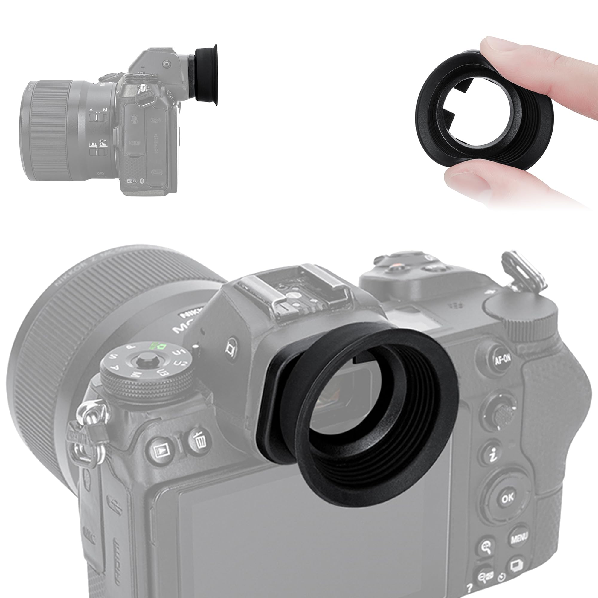 樂天商城 - 延長型円形アイカップ DK-29 アイピース 接眼目当て Nikon Z5II Z6III Z6II Z7II Z5 Z6 Z7 カメラ 対応 Nikon DK-29 アイピース 互換 迷光遮断 ファインダー 保護 センサーやLCDには影響なし