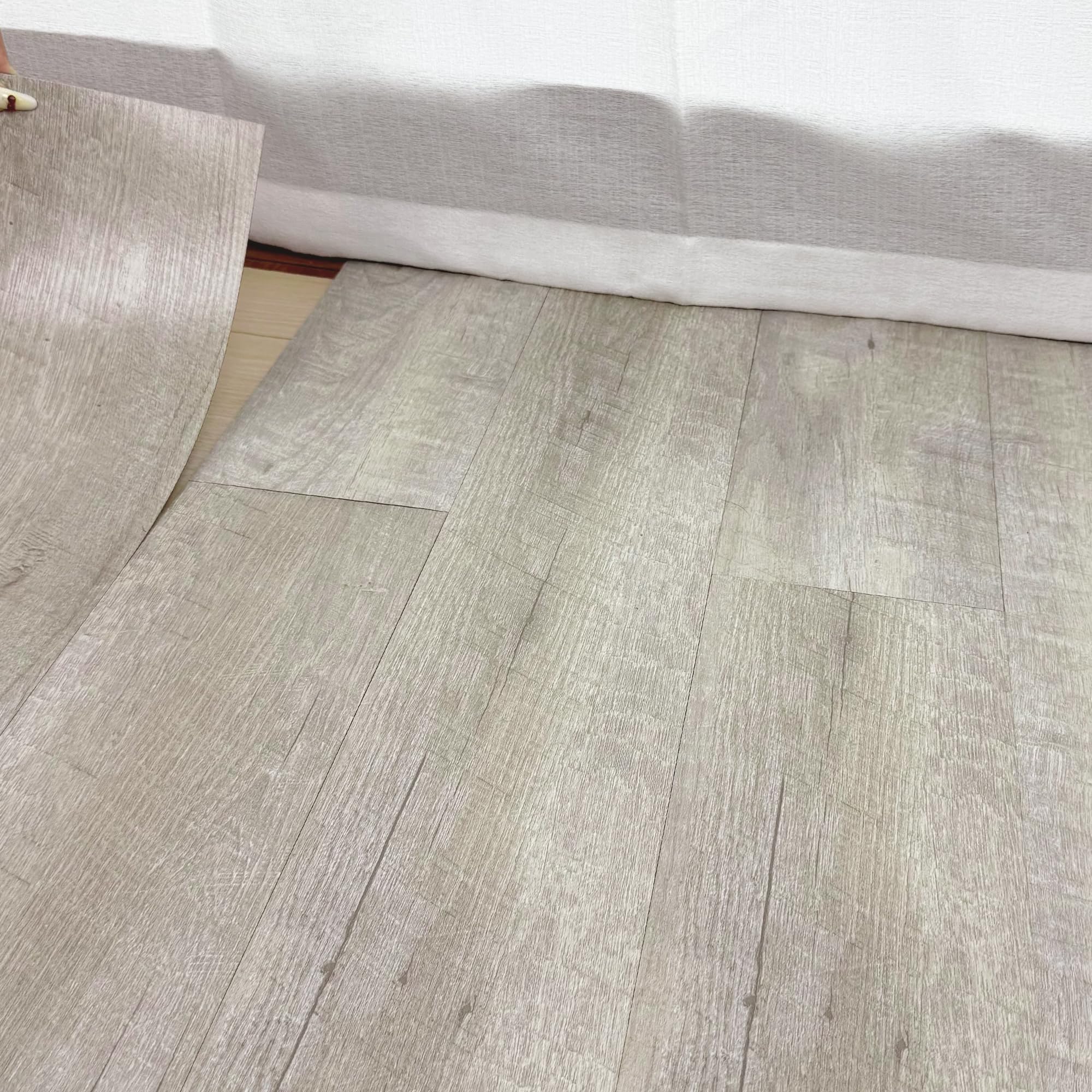 フロアタイル 約3畳/36枚入り フローリング マット 置くだけ 木目 クッション フロア マット 3畳/6畳/12畳 床 リメイク シート 接着剤不要 貼るだけ 初心者OK 賃貸ok 防水 床材 DIY ピタフィー フロアリングタイル （914.4*15