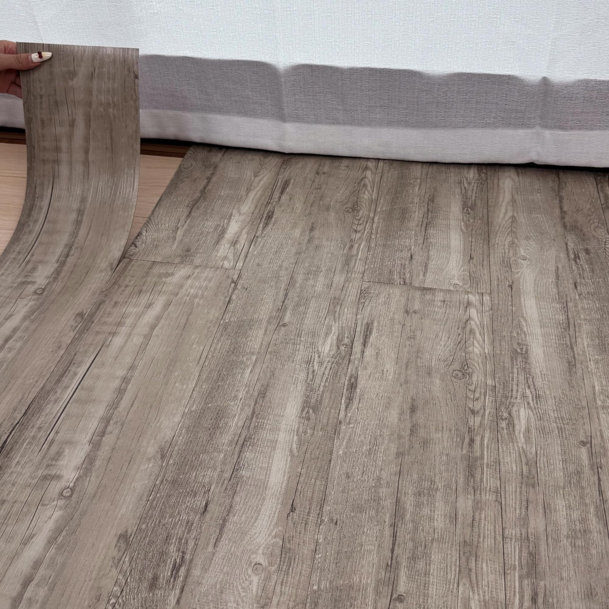 フロアタイル 約3畳/36枚入り フローリング マット 置くだけ 木目 クッション フロア マット 3畳/6畳/12畳 床 リメイク シート 接着剤不要 貼るだけ 初心者OK 賃貸ok 防水 床材 DIY ピタフィー フロアリングタイル （914.4*15