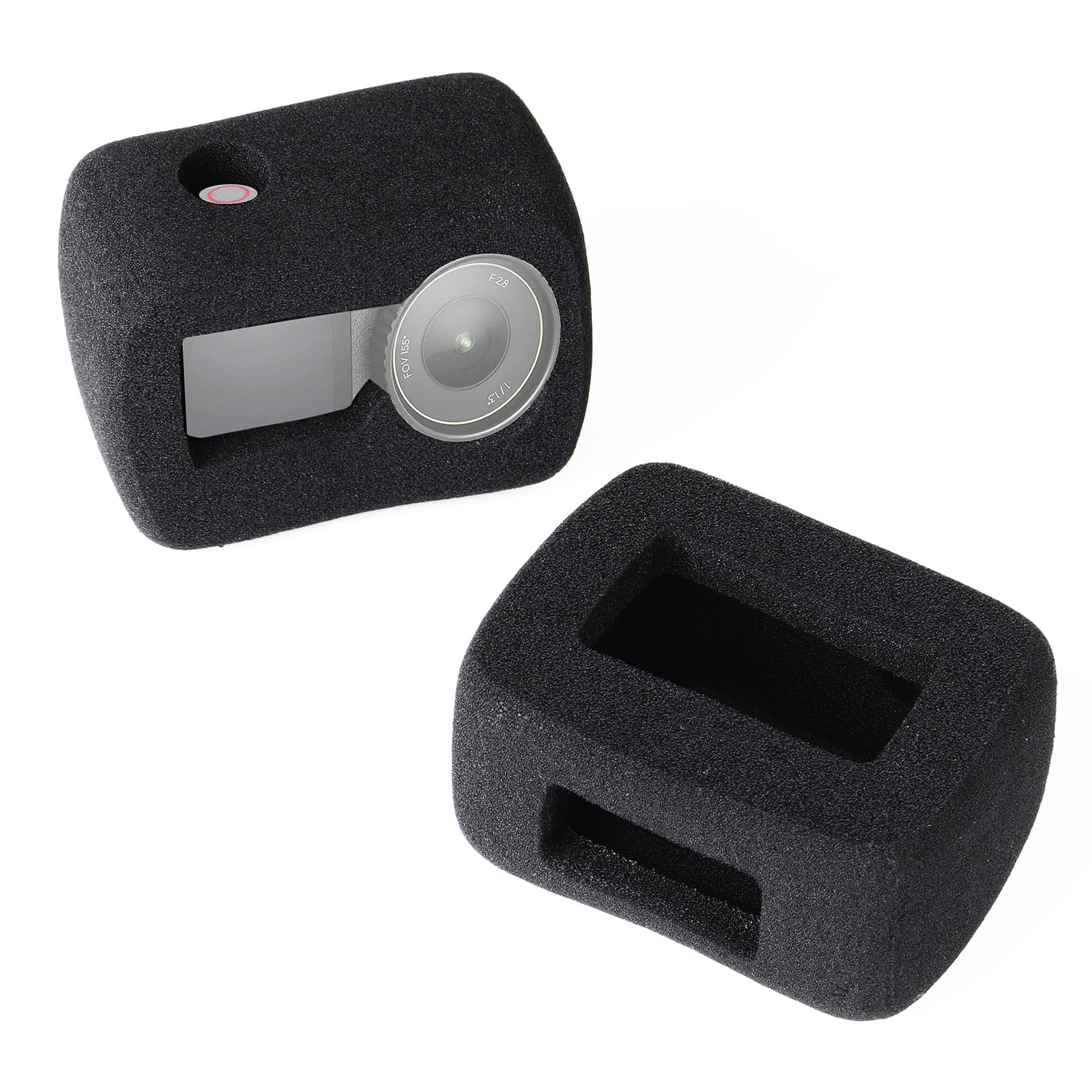 HSU スポンジ防風カバー 防風カバー DJI Osmo Action 5/4/3 アクションカメラ用、 スポンジカバー 防風ケース ノイズ/風切り音対策 アクションカメラアクセサリー (2個入り)