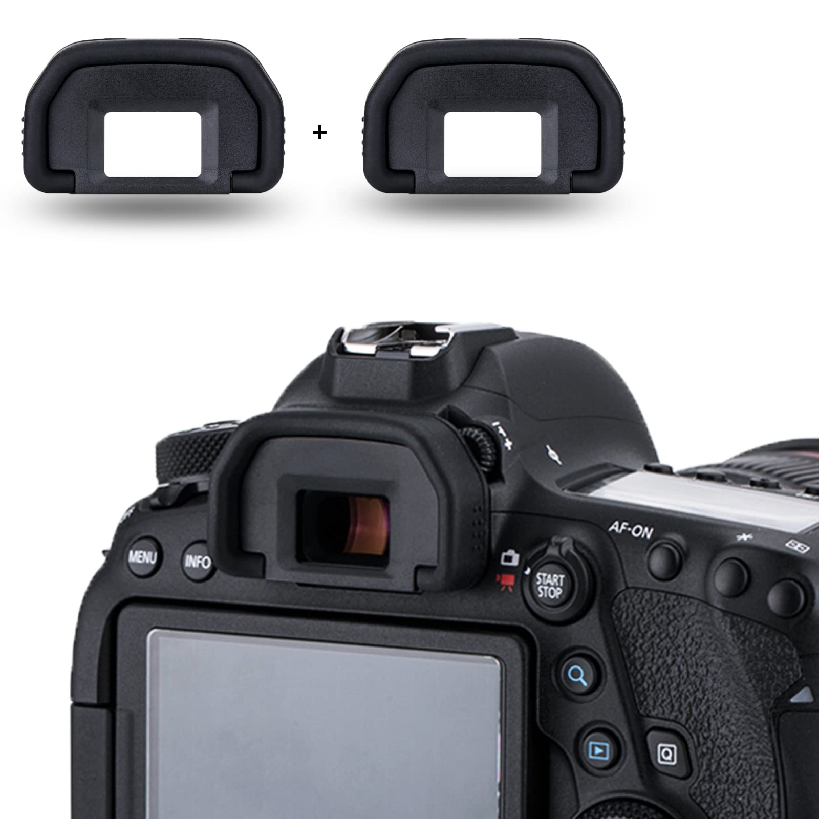 Rakuten - 2個入 アイカップ 接眼レンズ Canon EOS 90D 80D 70D 60D 77D 6D Mark II 5D Mark II 50D 40D 30D 20D カメラ 適用 Canon EB アイピース 互換