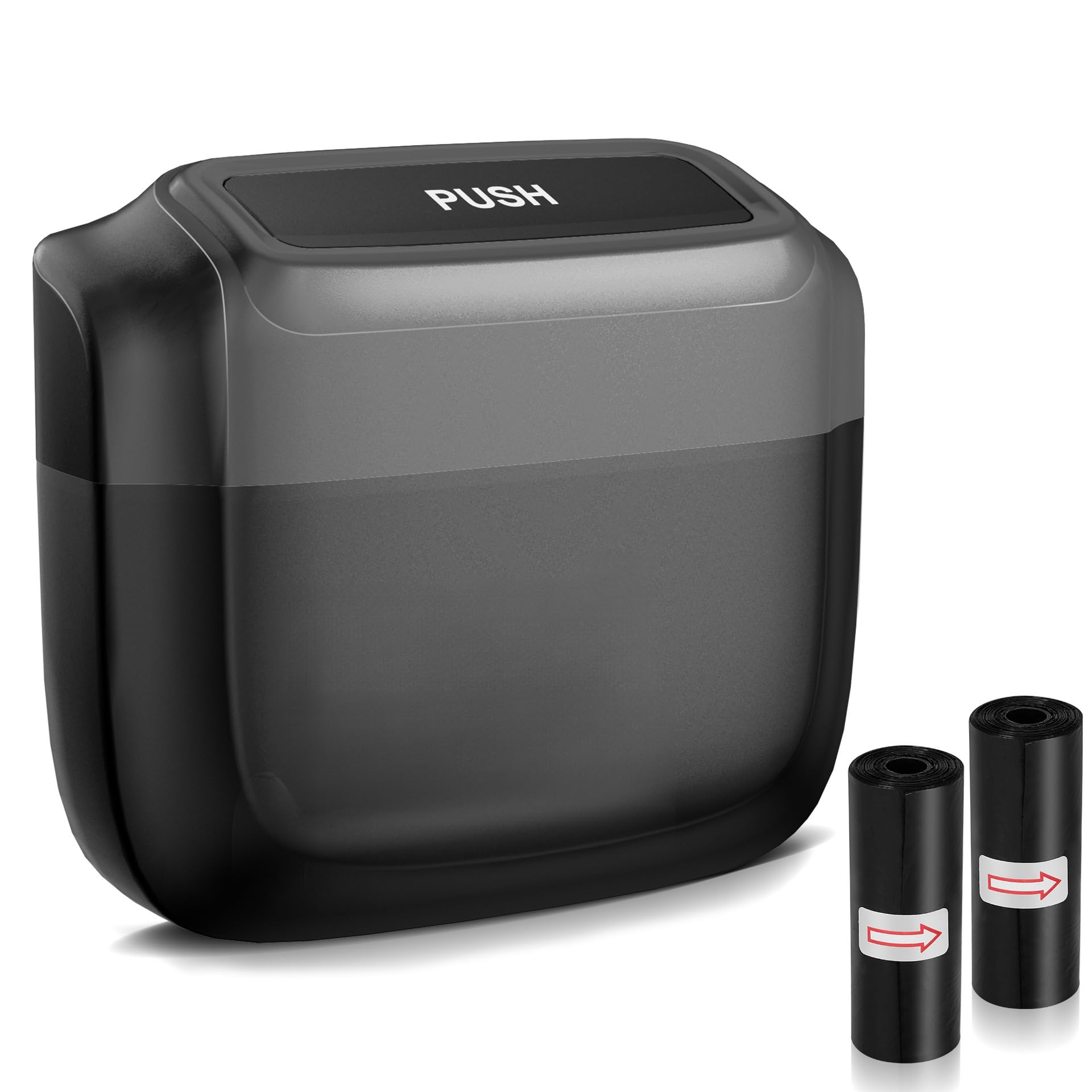 ZUKIDA 車用ゴミ箱 車用収納ケース 蓋付き車用ゴミ箱 内蔵収納ゴミ袋 漏れ防止車両用ゴミ箱 インテリア..