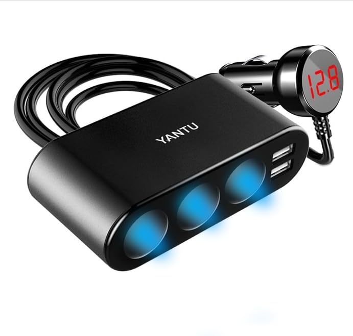 Zukida 合金製 カーチャージャー シガーソケット3連 2ポート付き USB充電器 電流3.1A 急速充電 カーチ..