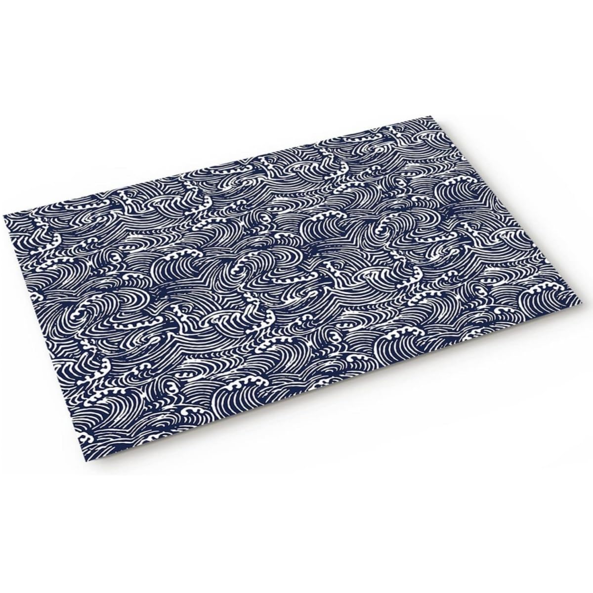 ZUKIDA 和風 豪華なプレースマット 6 枚セット、お手入れ簡単、モダンで丈夫、洗えるビニール キッチン..