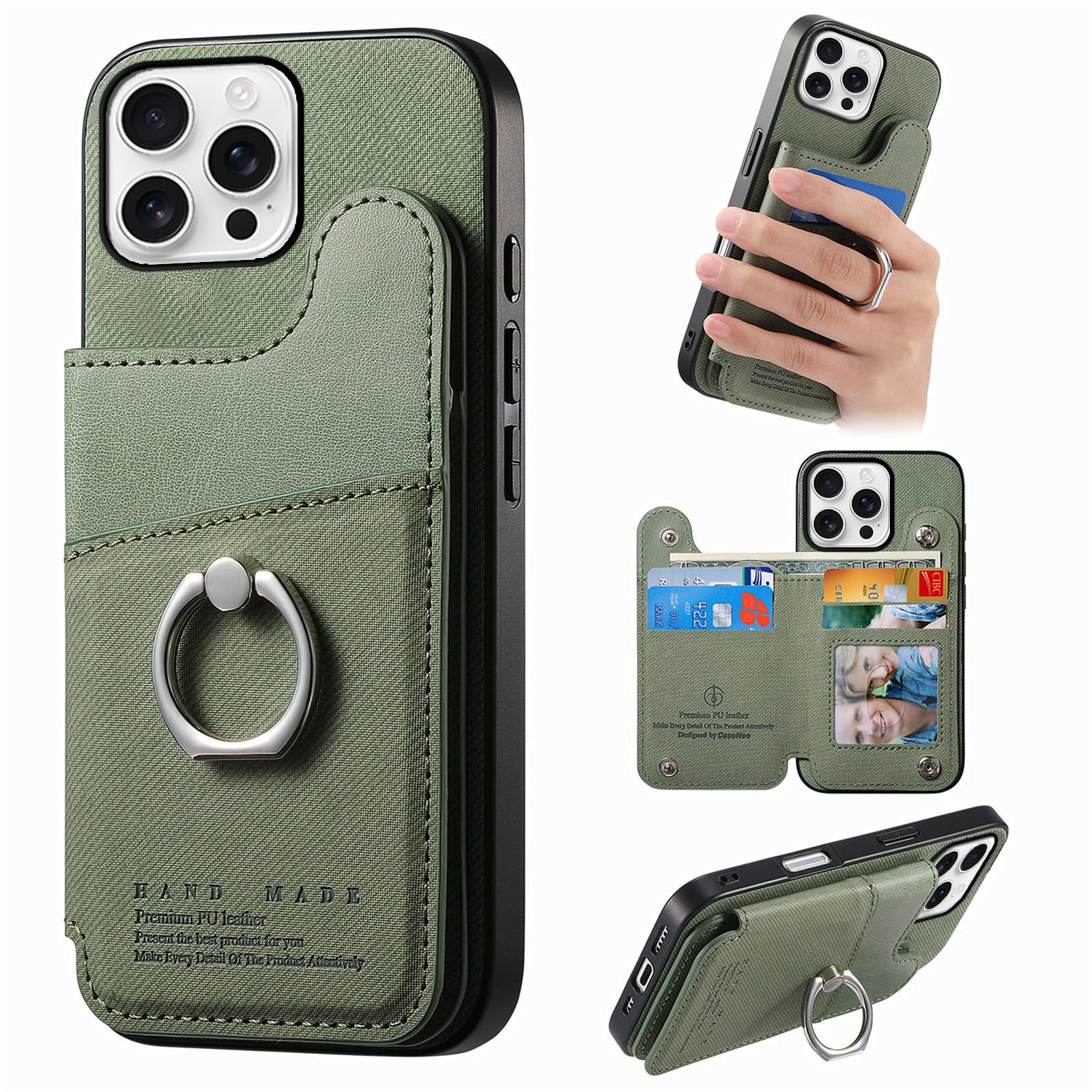 Rakuten - For iphone 16 pro max ケース 手帳型 iphone16プロマックス ケース リング付き 背面カード収納 いphone16promax カバー スタンド機能 iphone16プロマックス カバー 財布型 アイフォン16プロマックス保護ケ