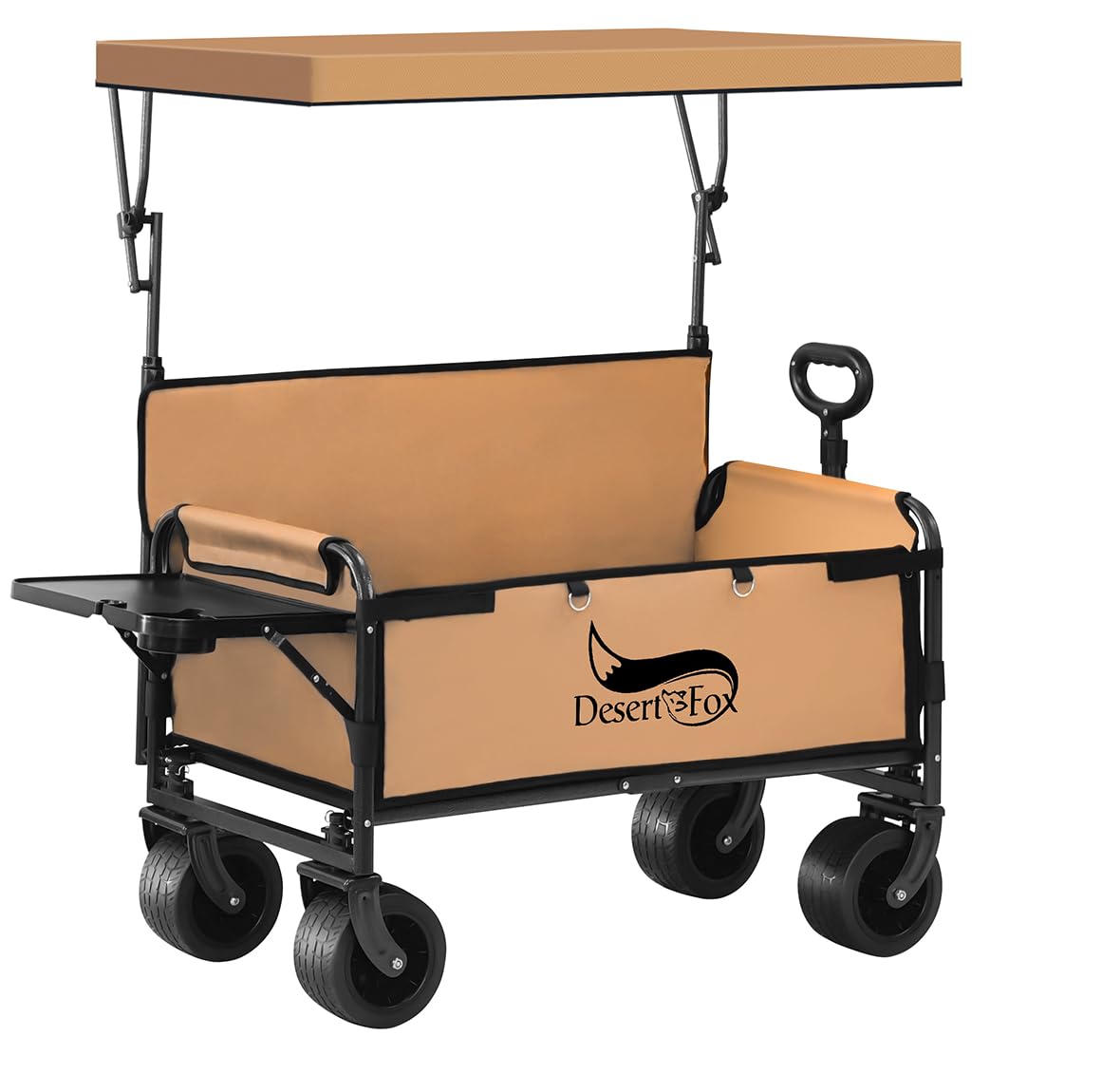 樂天商城 - DesertFox キャリーワゴン キャリーカート コンパクト 折り畳み ワンタッチ収束型 キャンプ キャリー レジャー BBQ 運動会 荷物運び 引っ越し SR-YZK (カーキ, Large)