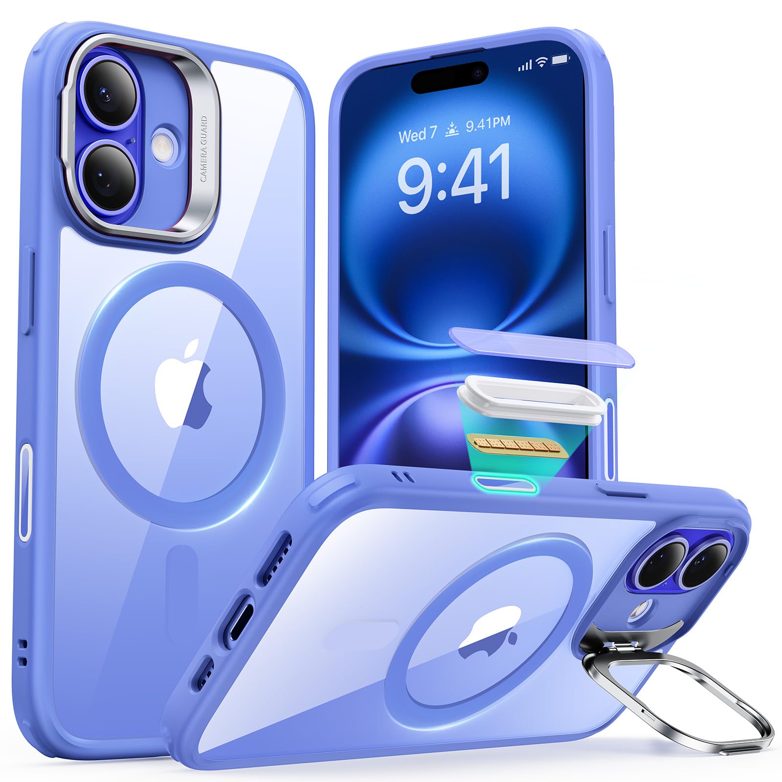 【デザイン受賞シリーズ！】ESR iPhone 16 Plus ケース MagSafe 対応 カメラコントロール 隠しスタンド 多角度調整 iphone16plus 専用 ..