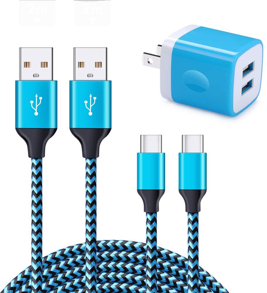 Viviber [2ポートUSB充電器*1個+USB Type-Cケーブル*2本] USB充電アダプター 急速充電器 タイプC充電器 AC USBコンセント アンドロイドスマホ充電器 ドコモ携帯充電器 Xperia充電器 Galaxy充電器ケーブル Typ