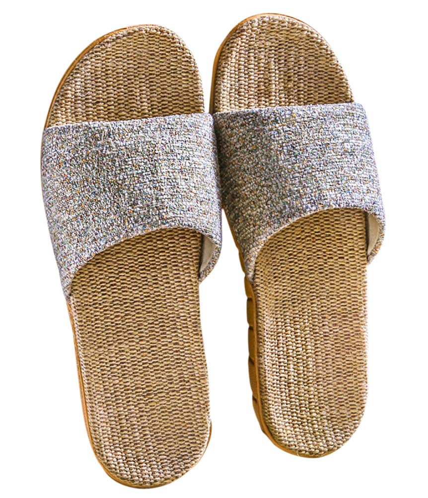 [Euyqs] レディース メンズ ルームシューズ 夏春 スリッパ 室内履きホームシューズ (グレー, measurement_27_point_0_centimeters)