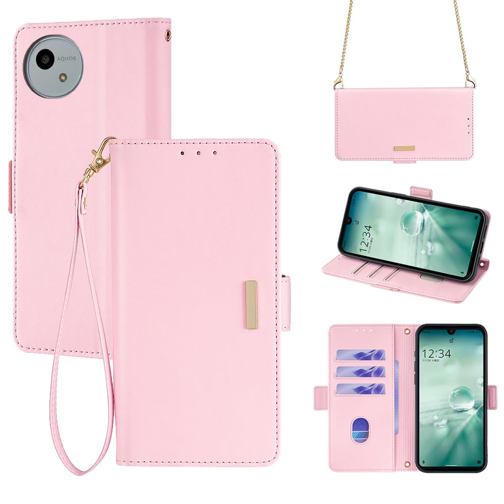 樂天商城 - Aquos Wish4 ケース アクオスwish4ケース SH-52E A402SH ケース スタンド機能 カード収納 耐衝撃 アクオス wish 4 カバー リストストラップ付き ウィッシュ4 スマホケース おしゃれ 女性 のあるメタルバックル ONET