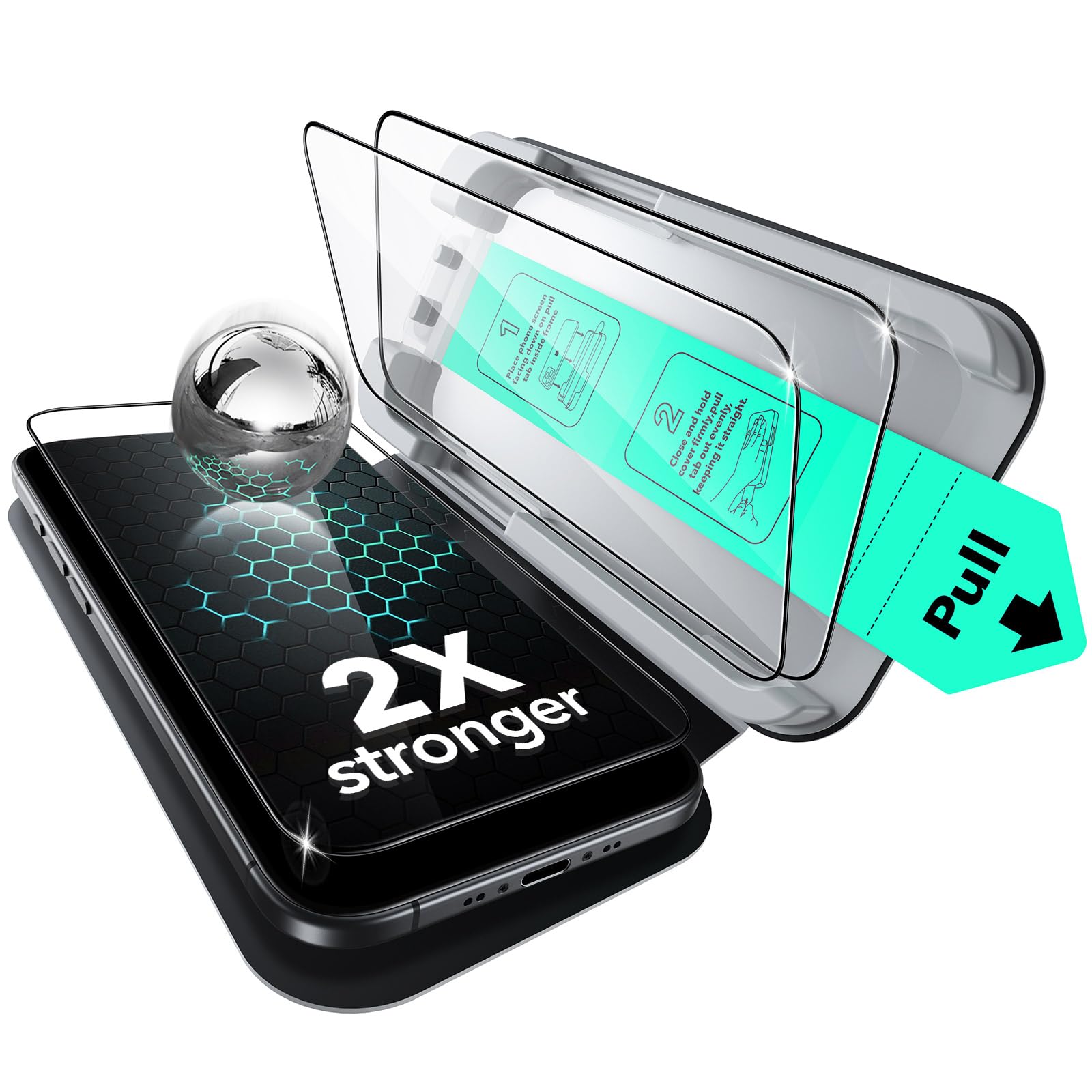 樂天商城 - 【3秒で完成・秒貼革命】 ESR iPhone Air ガラスフィルム 3枚入り 9H硬度 AR反射防止 高透明度 2倍強化 米軍MIL規格落試験済み 全面保護 指紋防止 貼付け簡 瞬間吸着 飛散防止 気泡無し 高耐久 自動除塵 いPhone17Air ガ