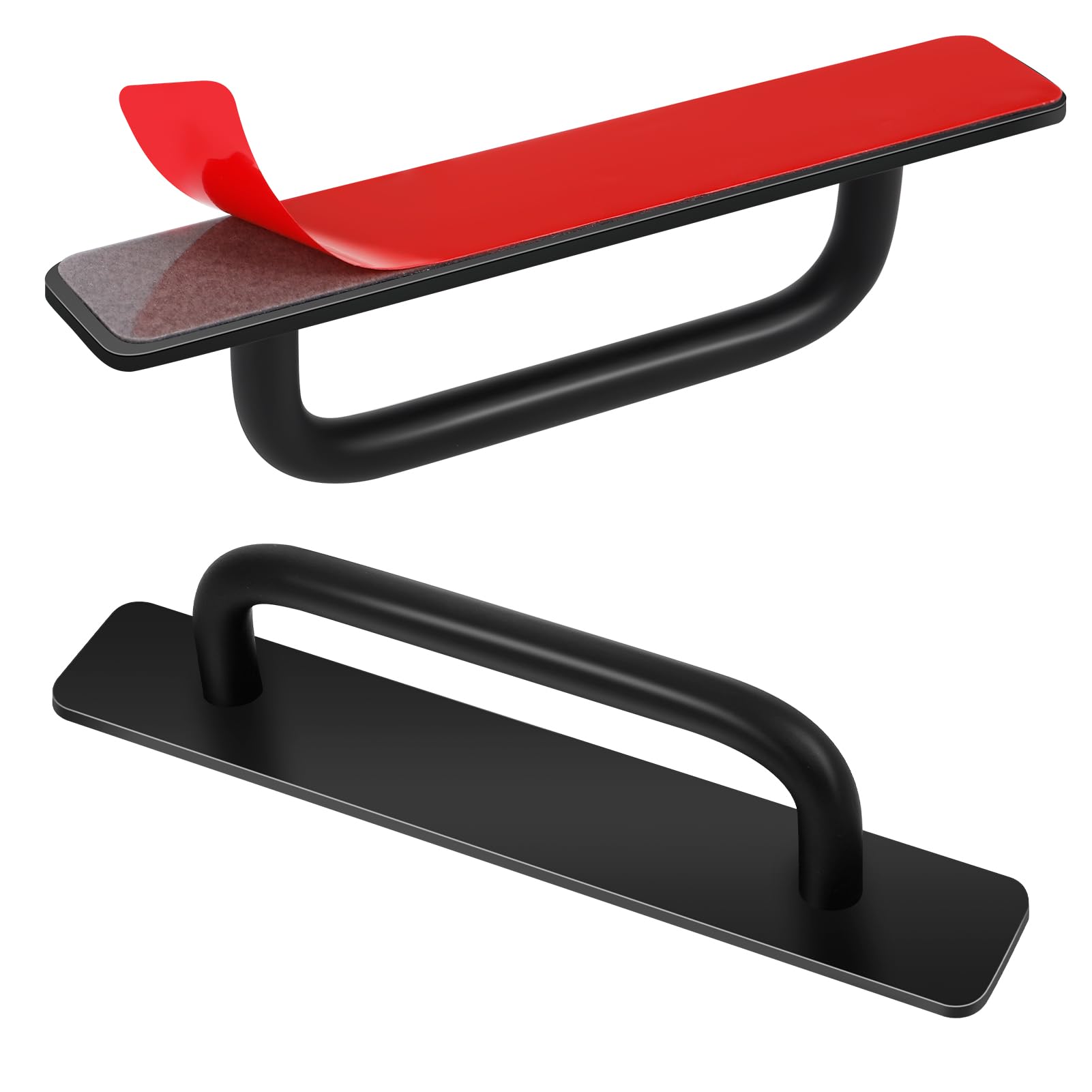 Hitchlike ドア取手 2個セット 引き出し取手 自己粘着式 アルミニウム合金 両面テープ式 戸棚引きハン..