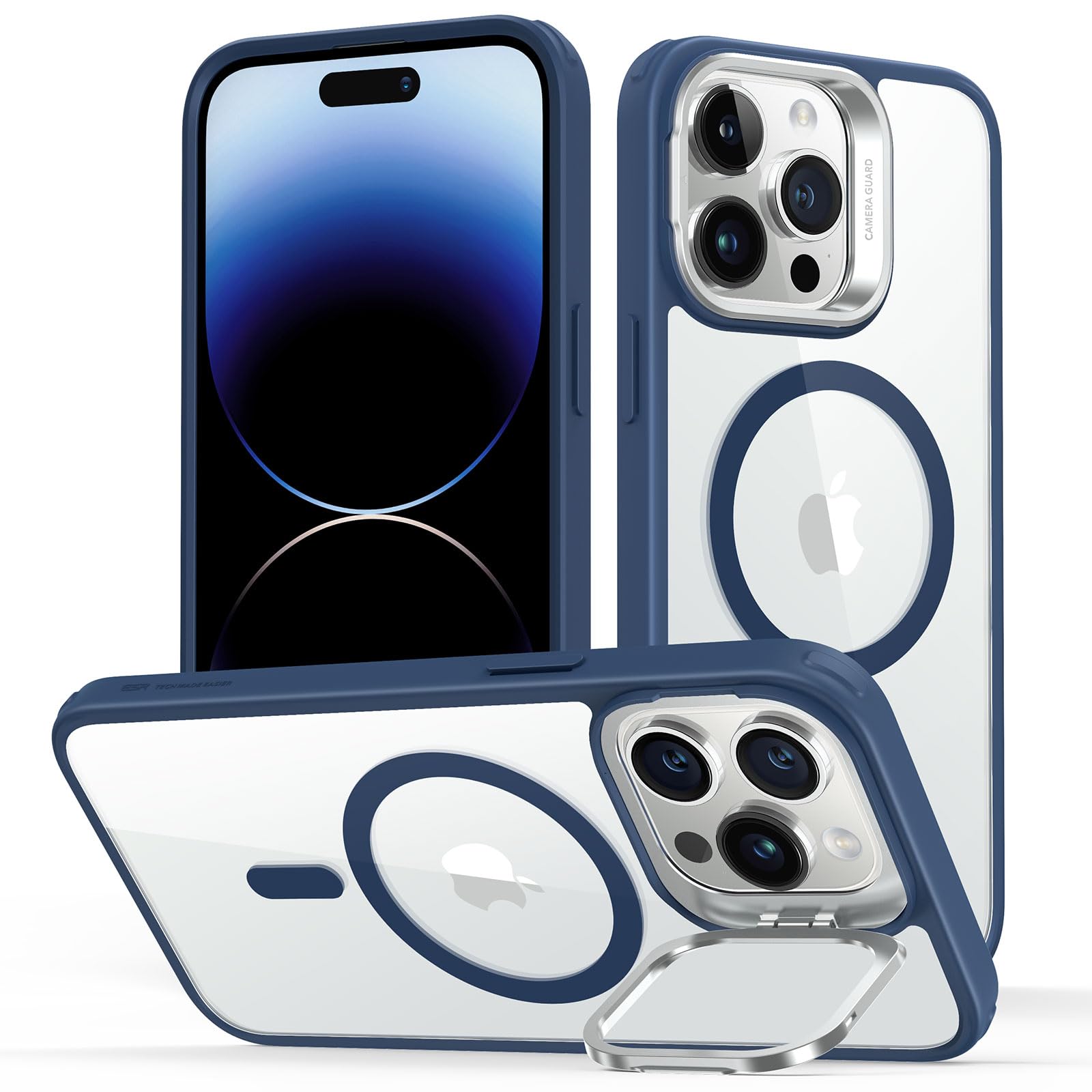 樂天商城 - 【レンズスタンド内蔵】ESR iPhone14promax ケース MagSafe 対応 3WAY置き 角度調整可能 いphone14pro max ケース 米軍MIL規格 耐衝撃 傷防止 ストラップホール付き 14promax対応 カメラリング アイフォ