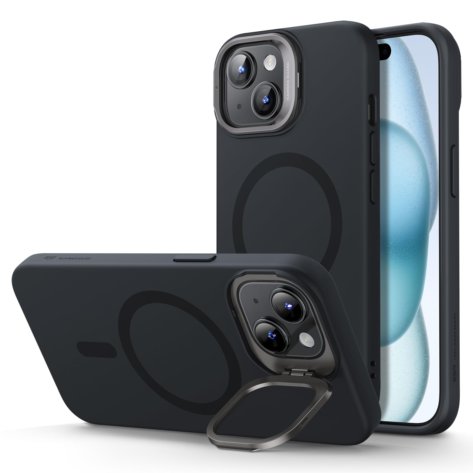 Rakuten - 【レンズスタンド内蔵・Magsafe対応】ESR いphone15Plus ケース 米軍MIL規格 耐衝撃 隠れスタンド iphone 15 Plus ケース スマホケース 傷防止背面 黄変防止 防指紋 iphone15plus ケース アジャスタブルスタ