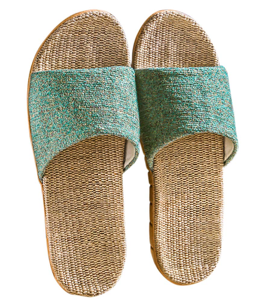 [Euyqs] レディース メンズ ルームシューズ 夏春 スリッパ 室内履きホームシューズ (グリーン, measurement_23_point_5_centimeters)